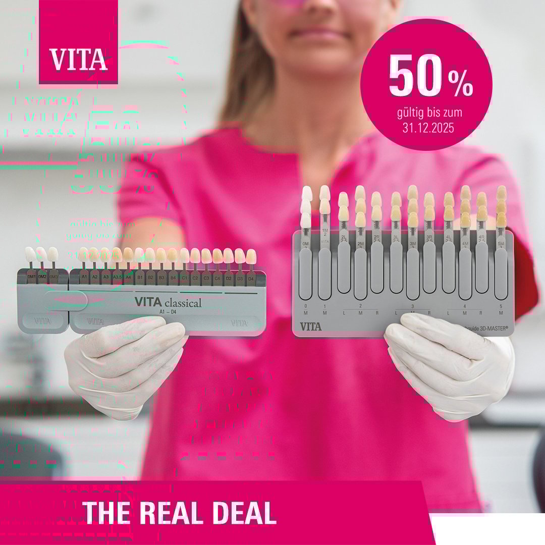 THE REAL DEAL - 50 % Rabatt auf Ihre neue VITA Farbskala!