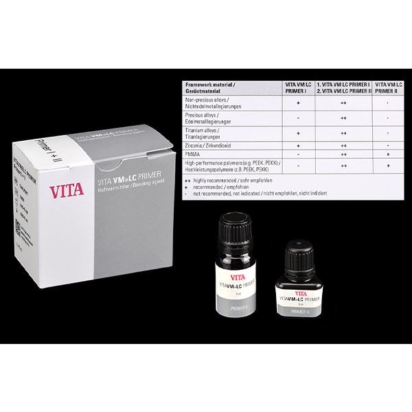 10. The chemical bond of the prosthetic components was established using the universal VITA VM LC PRIMER.