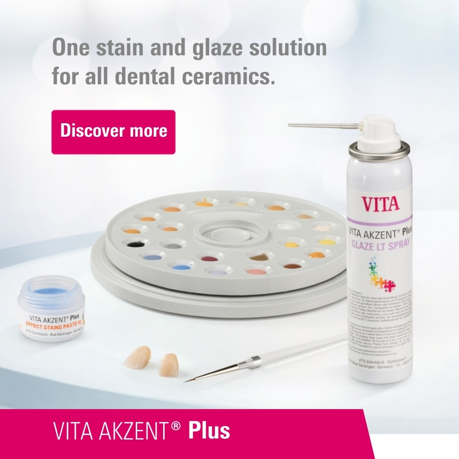 VITA AKZENT Plus - One stain and glaze solution for all dental ceramics.